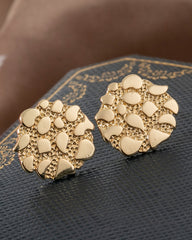 Women's Irregular Geometric Gold Nugget Earrings