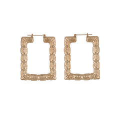 Small Rectangular Bamboo Earrings
