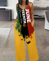 Juneteenth Graffiti Print Jumpsuit