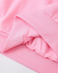 Halloween Pink Ghost Cotton Long Sleeve Sweatshirt