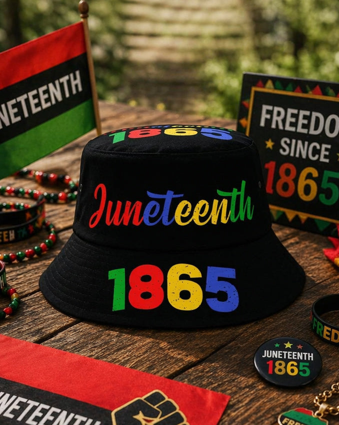 Juneteenth Bucket Hat Travel Beach Sun Hat Fashion Caps Fisherman Hat
