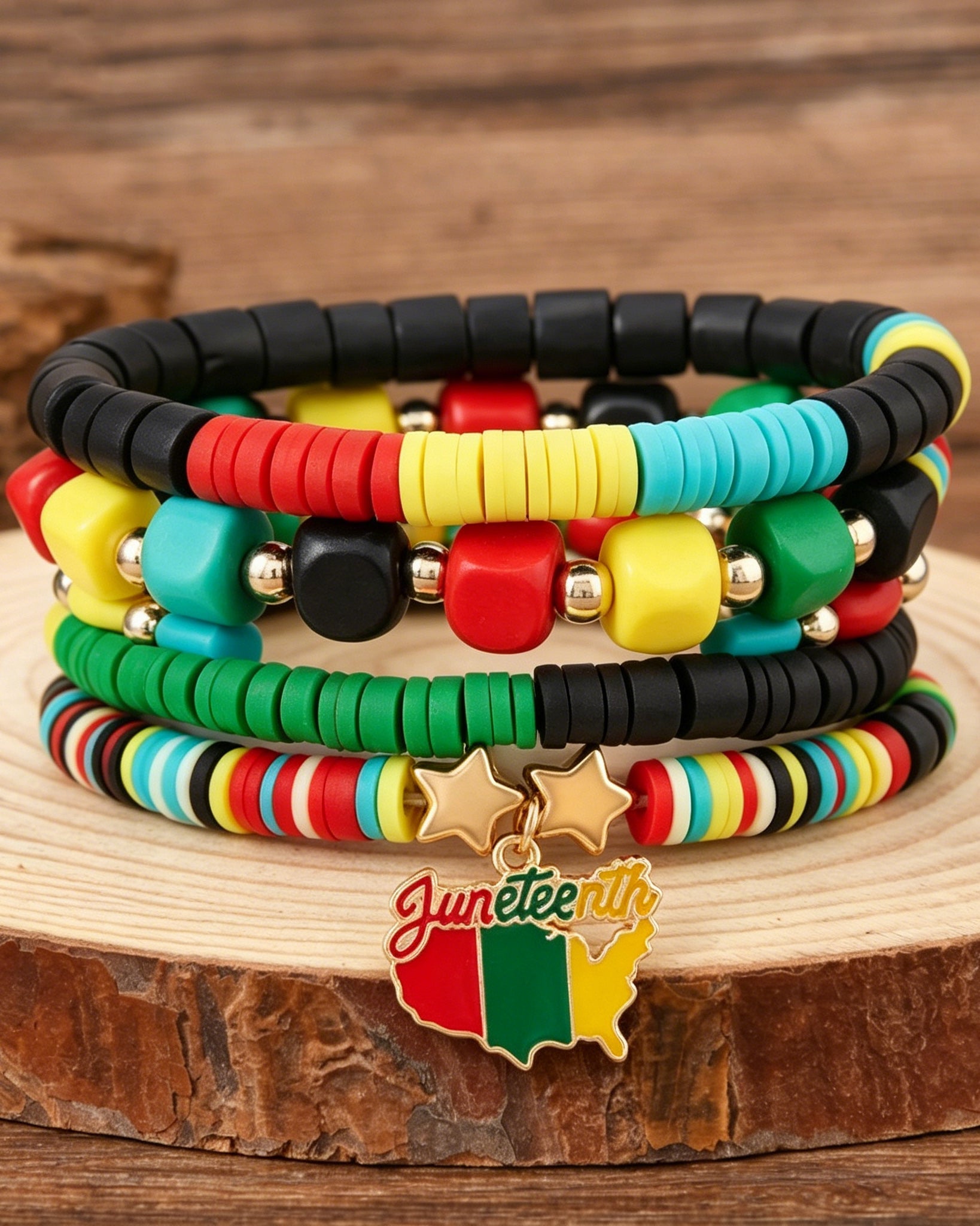 Juneteenth Multi-Layer Beaded Bracelet