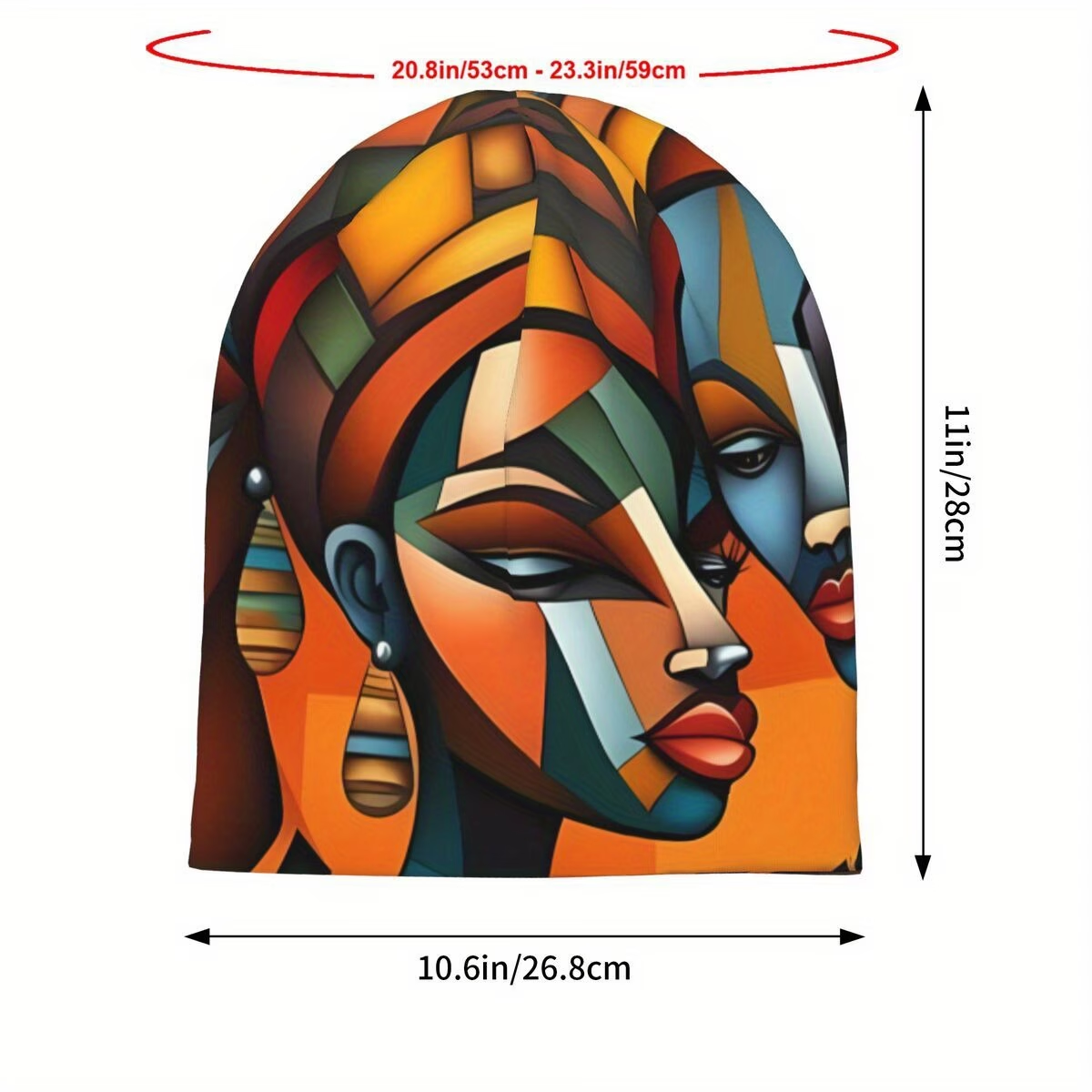 African Tribal Women Art Beanie Hat