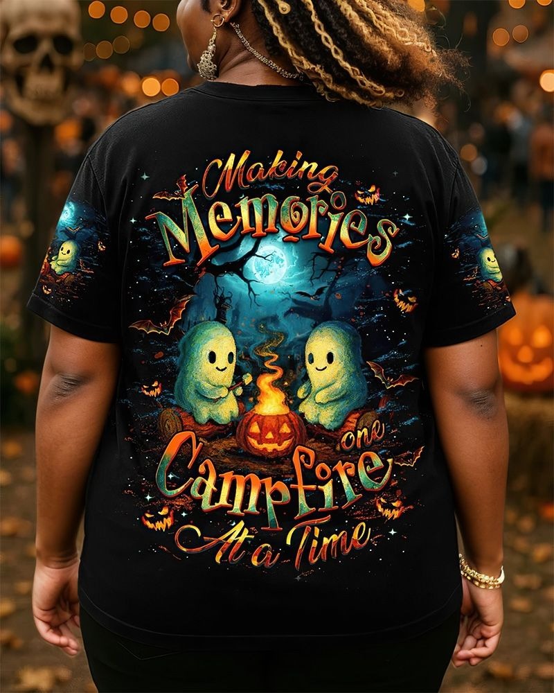 Making Memories One Campfire At a Time Halloween All Over Print T-Shirt