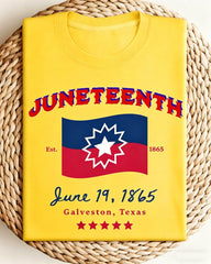 100% Cotton Juneteenth Independence Day Crew Neck Short Sleeve Tshirt