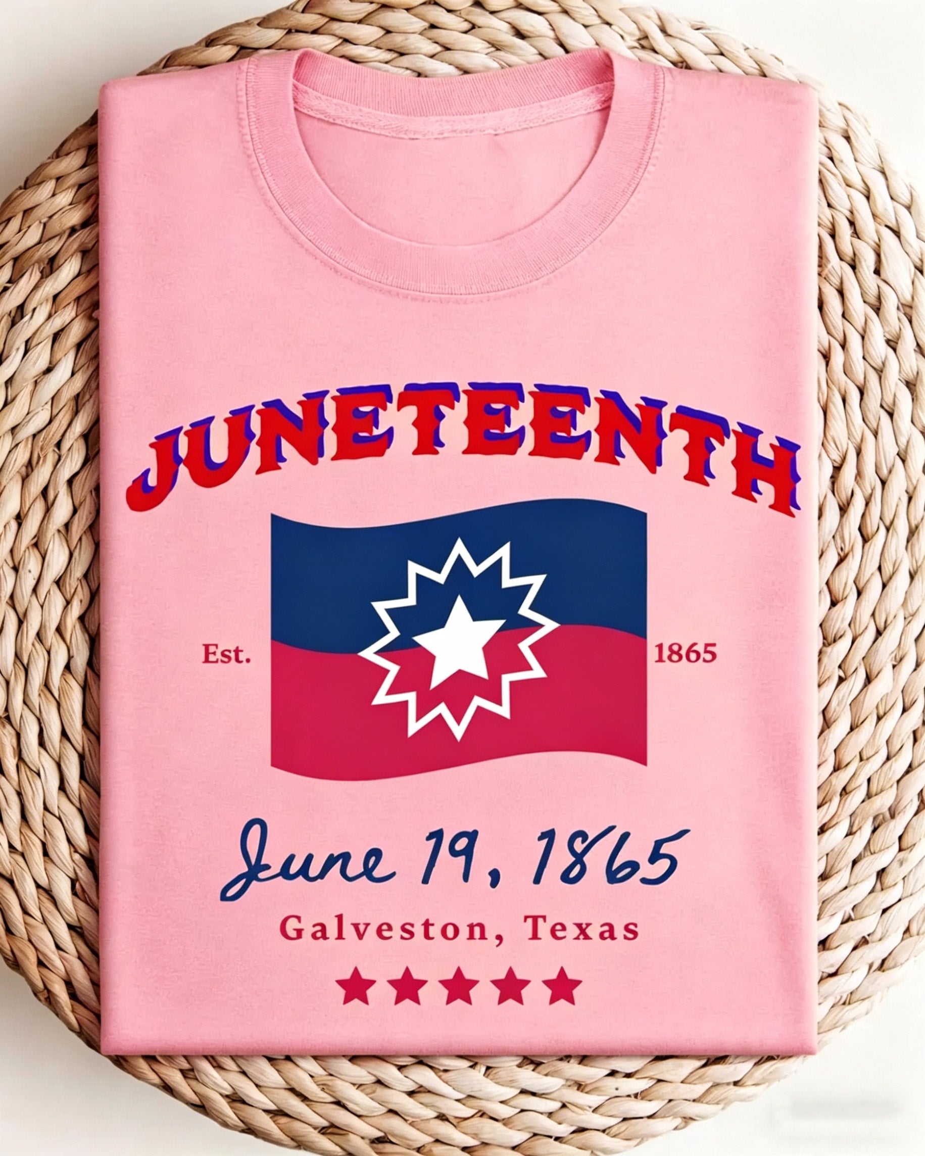 100% Cotton Juneteenth Independence Day Crew Neck Short Sleeve Tshirt