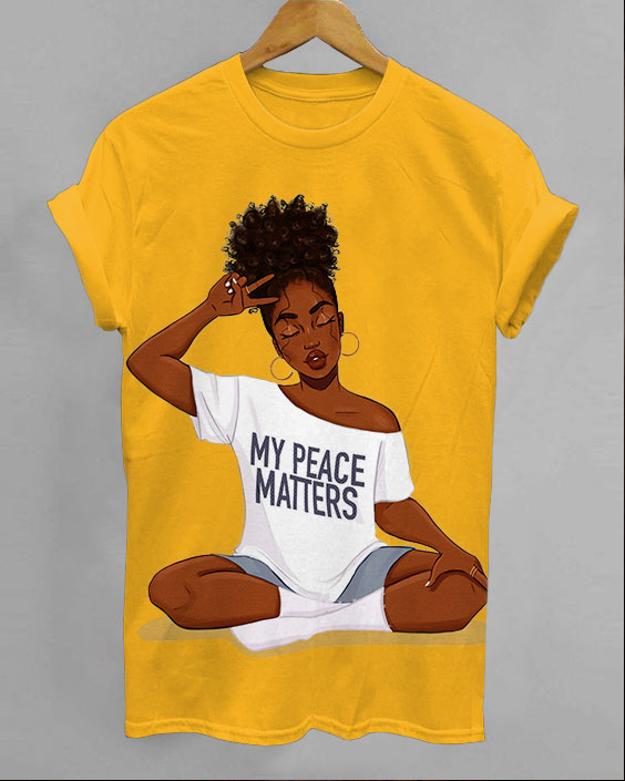 Brown Girl My Peace Matters Unisex Short Sleeve Tshirt