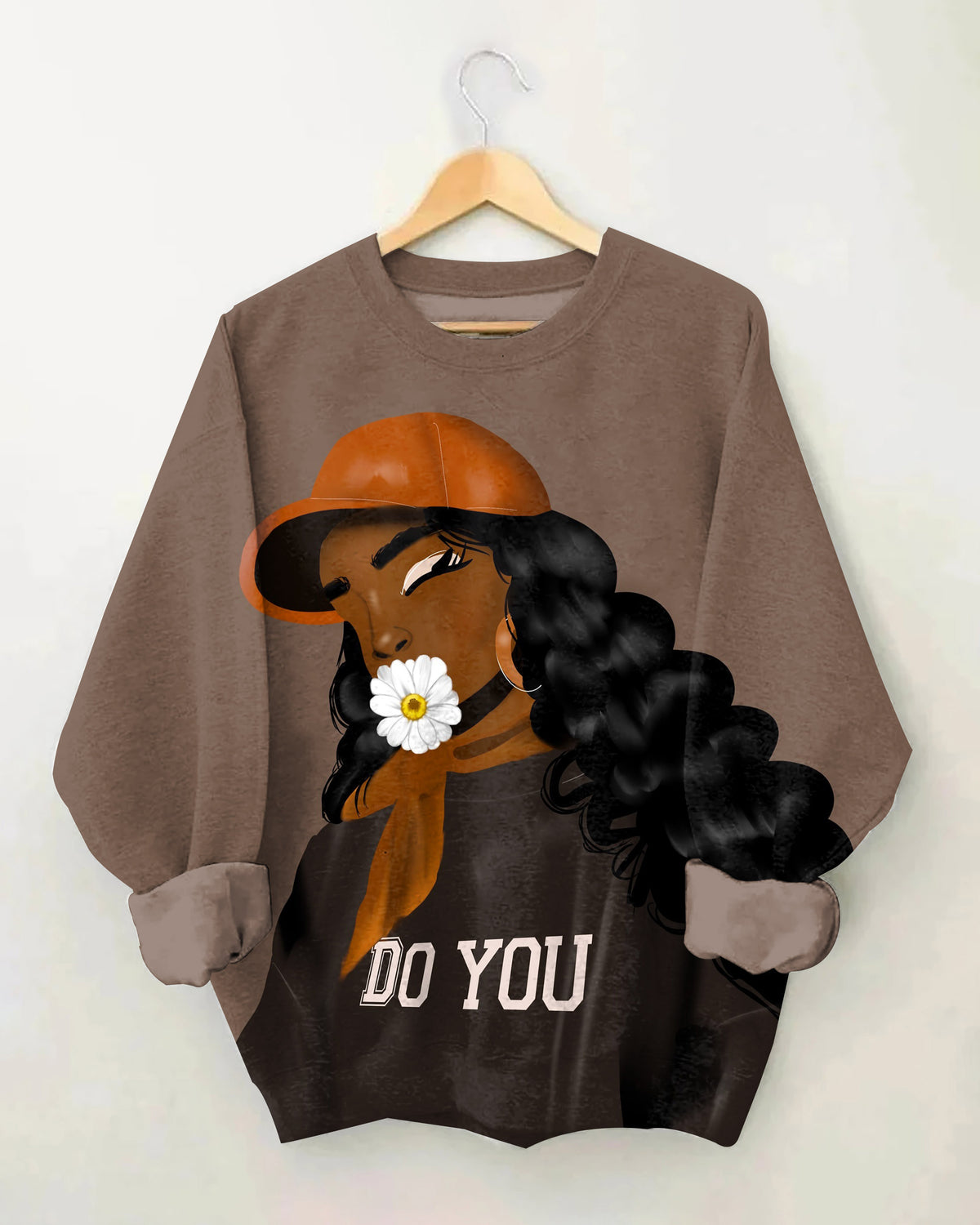 Do You Black Girl Crewneck Long Sleeve Sweatshirt