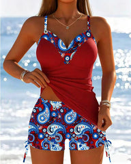 Cashew Flower Two-Piece Swimsuit