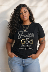 God-Inspired Graphic Crew Neck Cotton T-Shirt