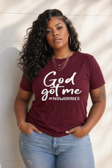 God-Inspired Graphic Crew Neck Cotton T-Shirt