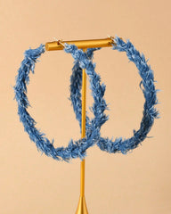 Fashionable Casual Western Cowboy C-Shaped Hoop Round Exaggerate Earrings