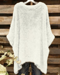 Crew Neck Plush Irregular Loose Top