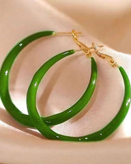 Luxury Vintage Enamel Earrings Exaggerated Large Earrings