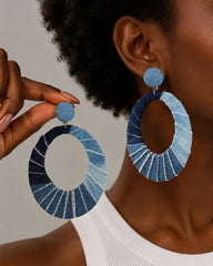 Casual Fashion Exaggerated Earrings, Handmade Oval Cowgirl Earrings