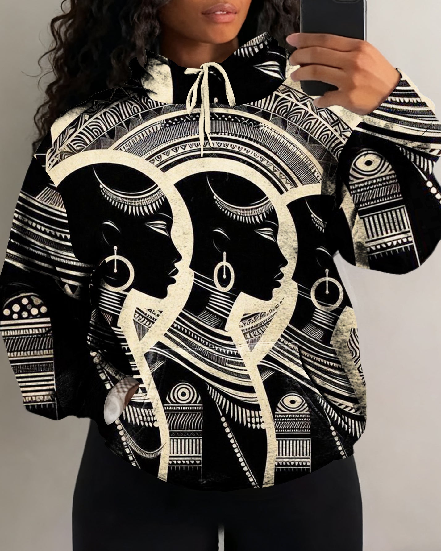 Ethnic African Pattern Long-sleeved Hoodies