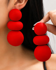 Beaded Geometric Solid Color Earrings Accessories