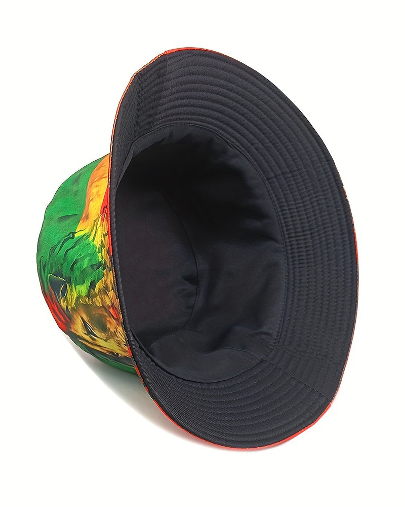 Reggae Lion Vintage Double-Sided Fisherman Hat