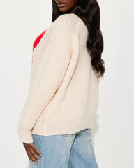 Crew Neck Lobster Knitted Long-sleeved Sweater