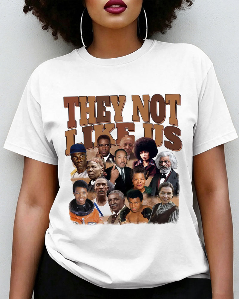 100% Cotton They Not Like Us Juneteenth Crew Neck Short Sleeve Tshirt