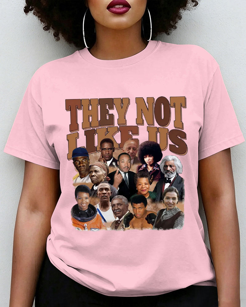 100% Cotton They Not Like Us Juneteenth Crew Neck Short Sleeve Tshirt