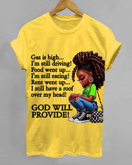 100% Cotton God Will Provide Crew Neck Short Sleeve Tshirt