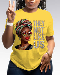 100% Cotton Juneteenth They Not Like Us Crew Neck Short Sleeve Tshirt