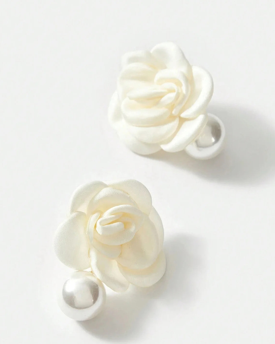 Elegant Flower Imitation Pearl Dangle Earrings