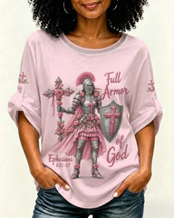 Women's Christian Full Armor Of God Print Shirt