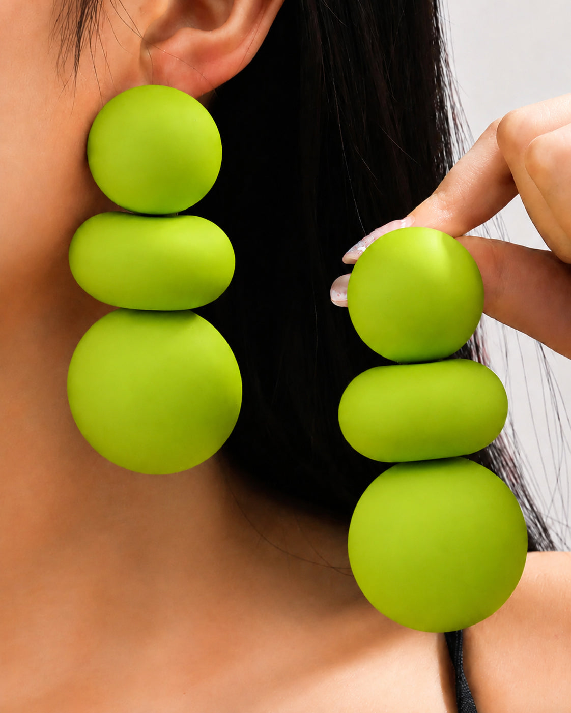 Beaded Geometric Solid Color Earrings Accessories