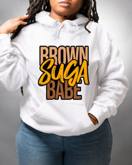 Women's Brown Suga Babe Cotton Long Sleeve Hoodie