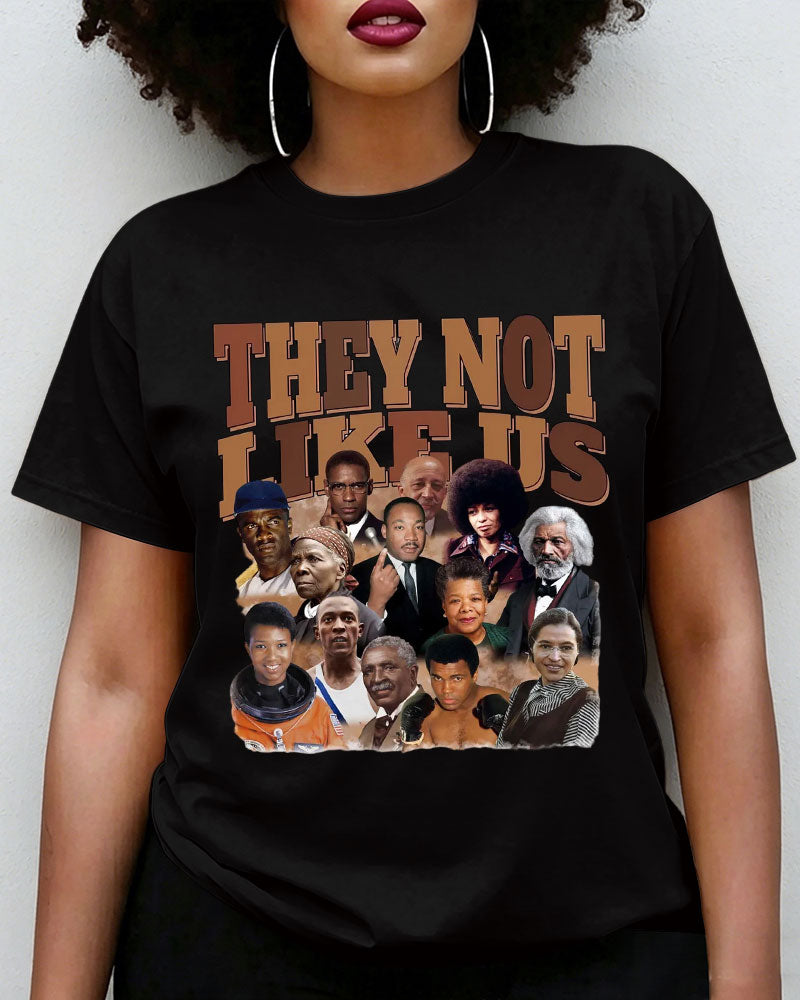 100% Cotton They Not Like Us Juneteenth Crew Neck Short Sleeve Tshirt