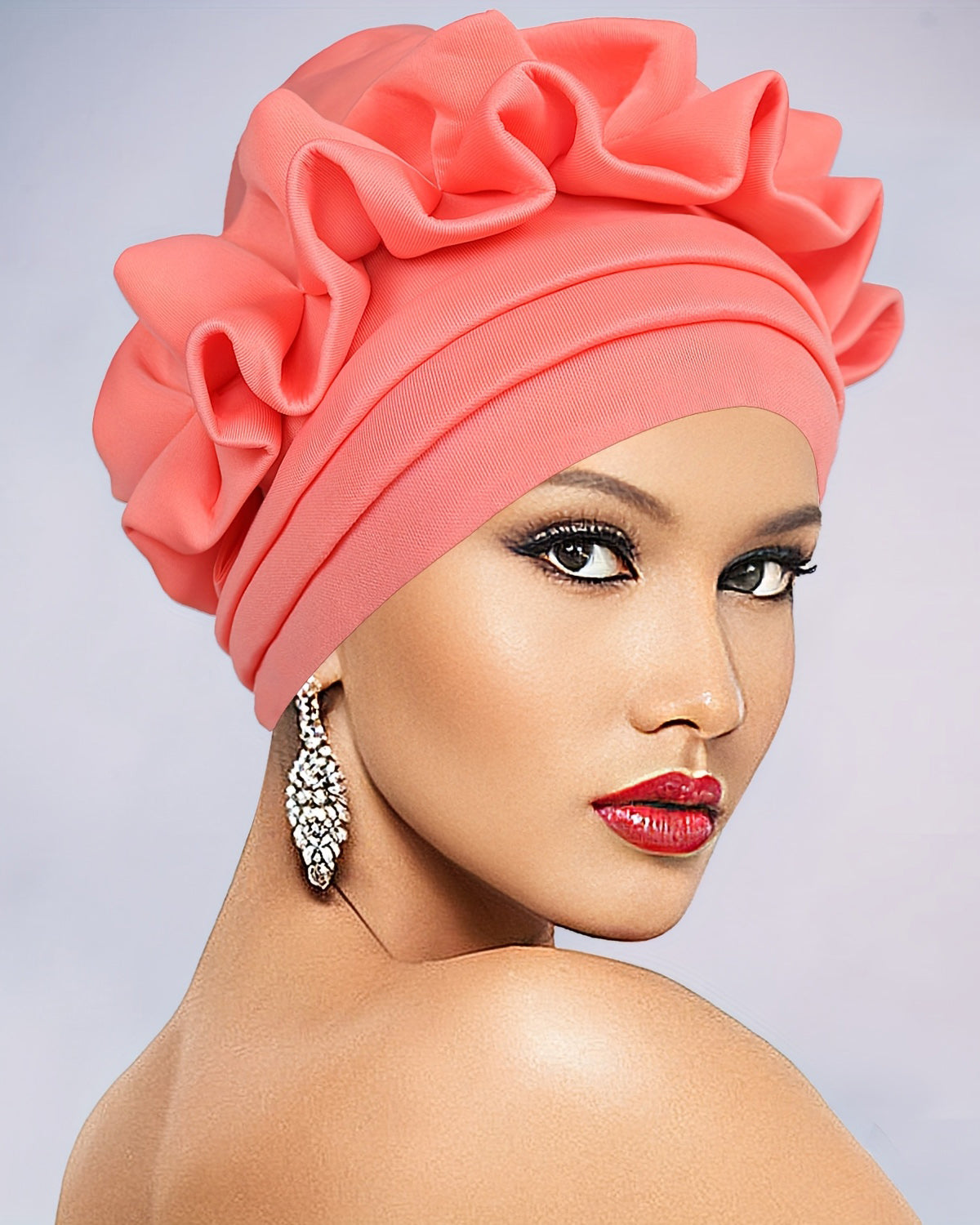 Women'S Turbans Made of with Continuous Pleats in African Style