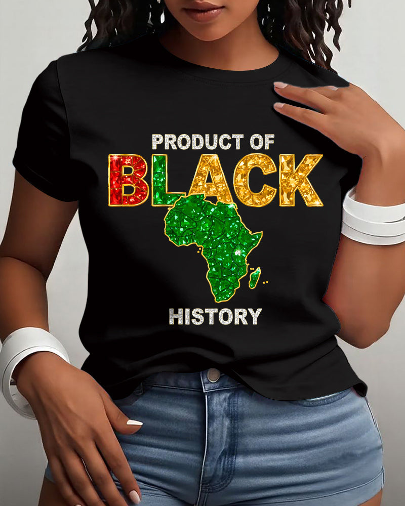 Product of Black History Cotton Short Sleeve Tshirt