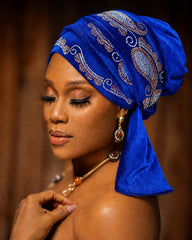 Rhinestone Velvet Cross Front Turban Hat