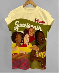 Happy Juneteenth Unisex Short Sleeve Tshirt