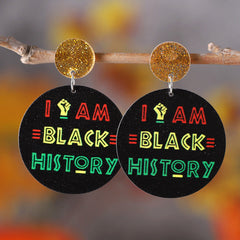 African Style Map Avatar Earrings