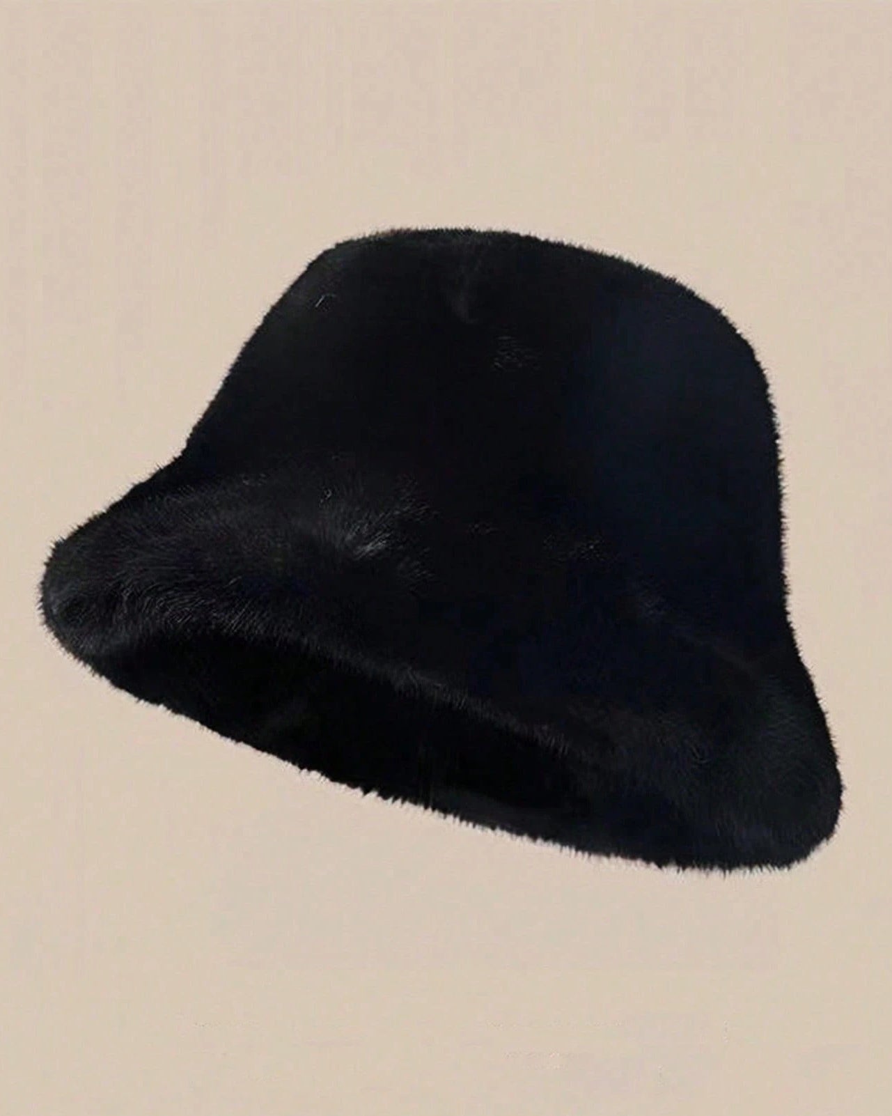 Imitation Mink Hair Fashion Warm Thickened All-match Large Brim Fleece Hat