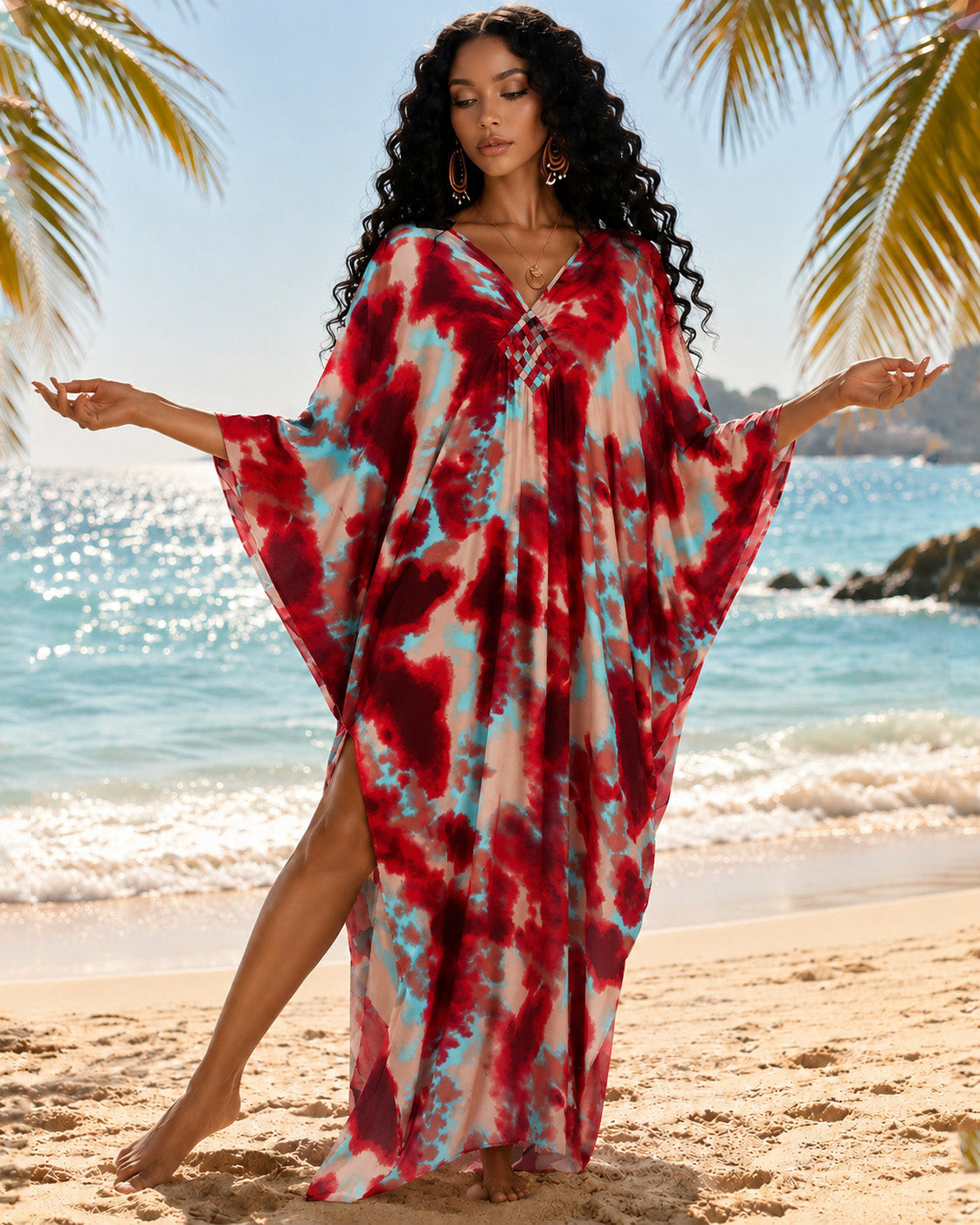 Tie-dye Gradient Cover-Up Dress
