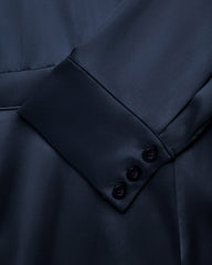 Elegant Satin Knee Length 3/4 SleeveShirt Party Dress