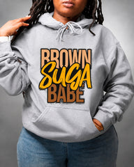 Women's Brown Suga Babe Cotton Long Sleeve Hoodie