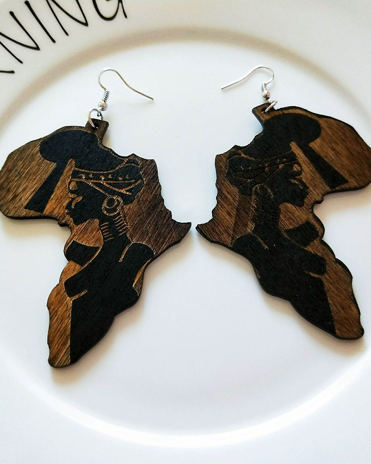African Beautiful Women's Wooden Earrings