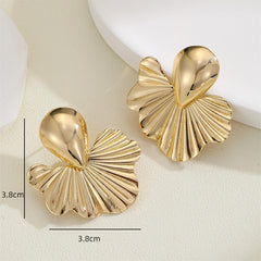 Gold Shell Teardrop Earrings