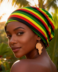 Reggae Stripe Color Block Beanie
