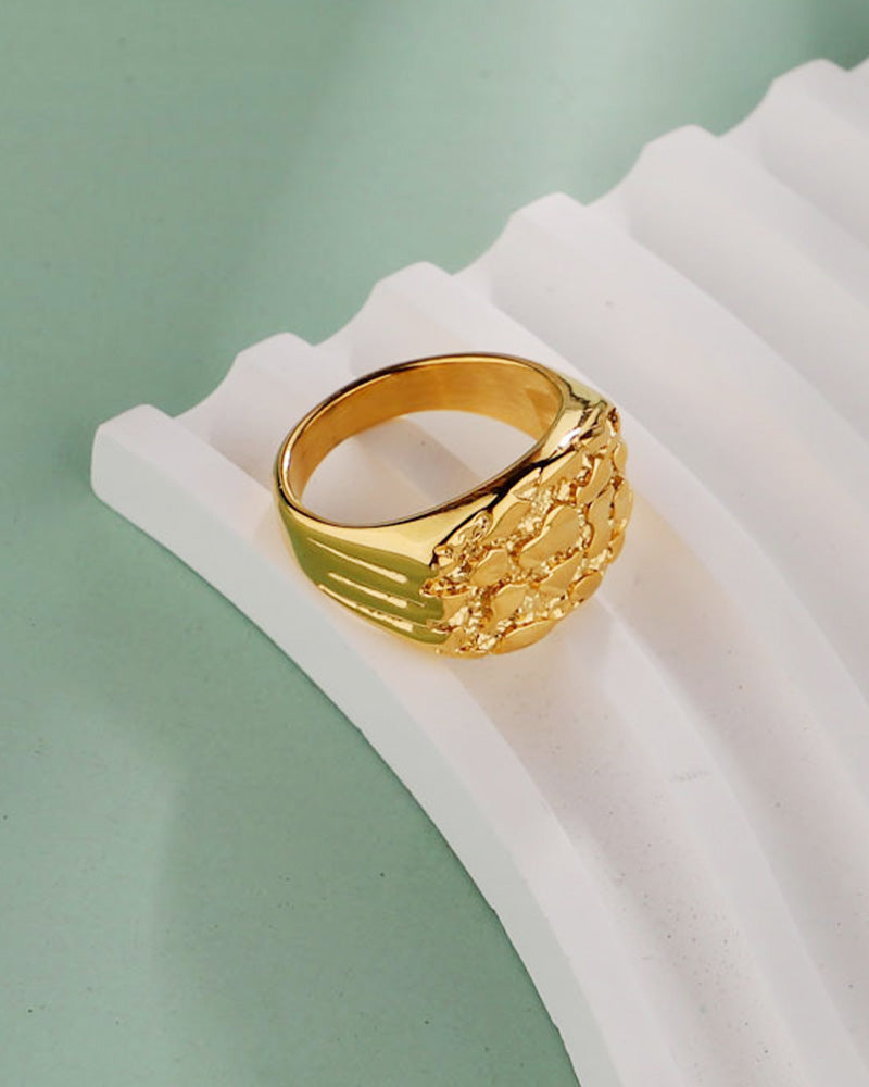 Women's Popular Gold Nugget Rings