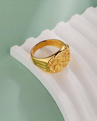 Women's Popular Gold Nugget Rings