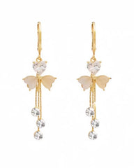 Clover Diamond Heart Earrings
