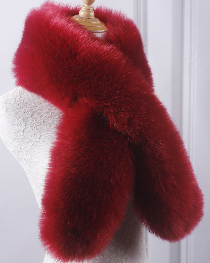 Warm Faux Fox Fur Thickened Scarf