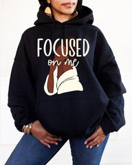 Black Girl Focused On Me Hooded Hoodie