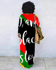 I Am Crew Neck Long Sleeve Dress